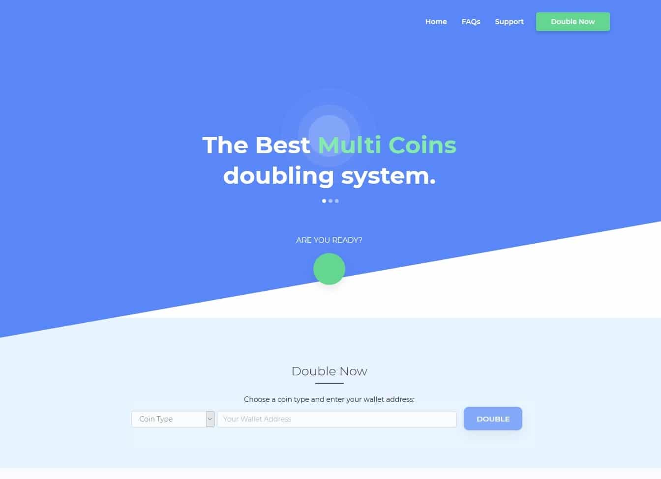 Advanced Multi Crypto Currency Coin Investment Doubler Script