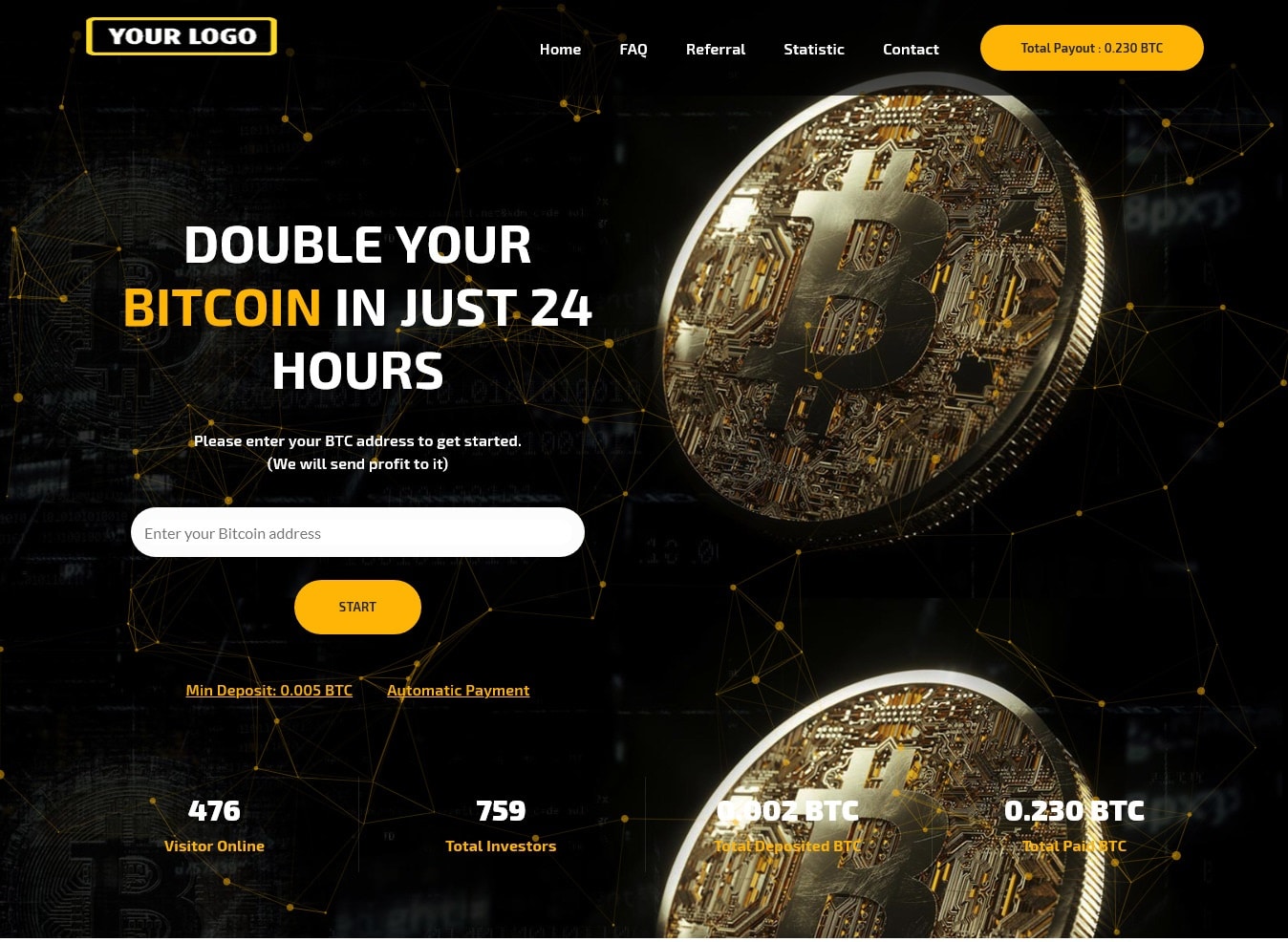 Bitcoin Doubler Script and Temlate S03 Custom Desgined | TheHyipShop