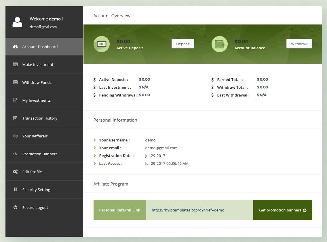 Bitcoin Hyip Script Pro Latest Version With Eco Recycle Theme