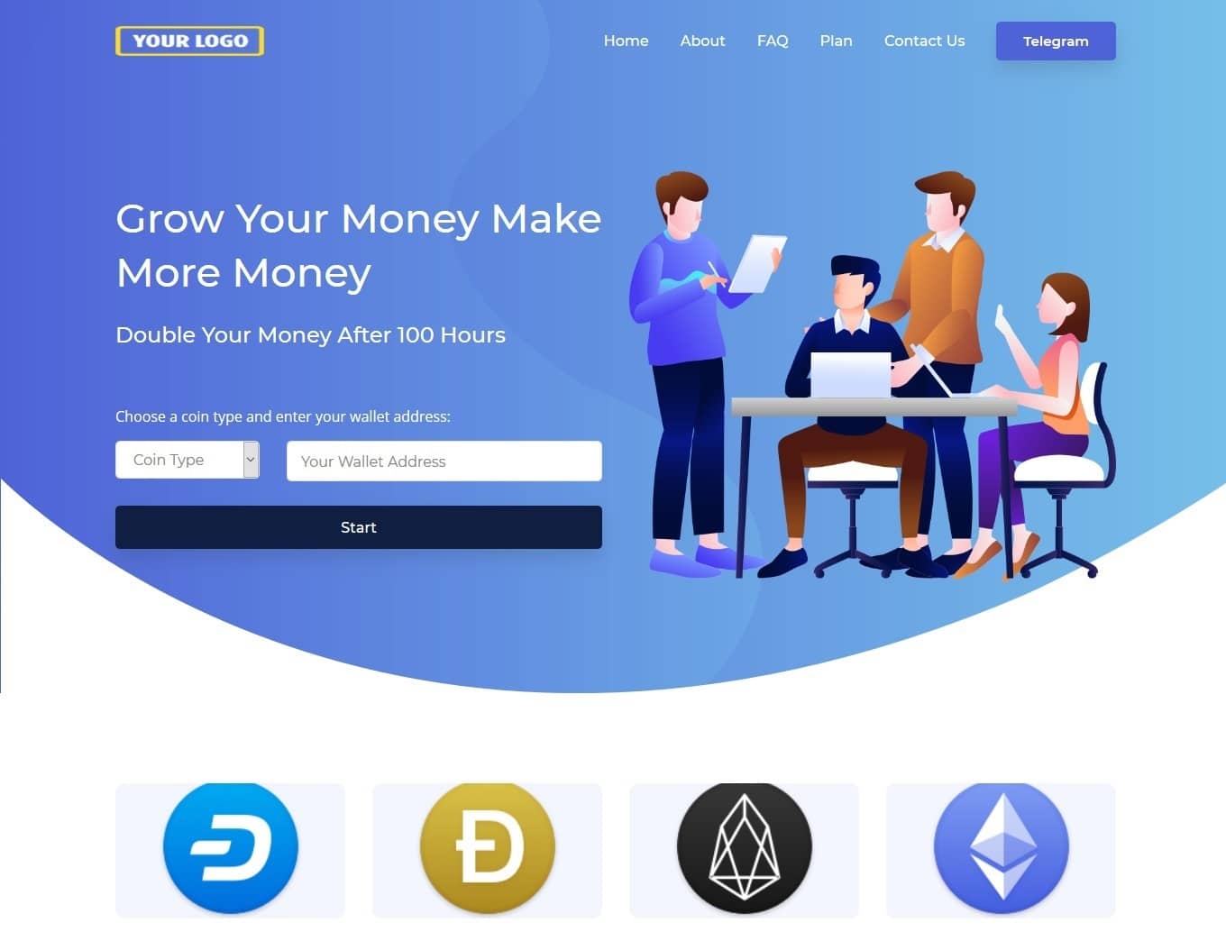MultiCoin Doubler Script With Premium Template MD03 | Bitcoin Doubler