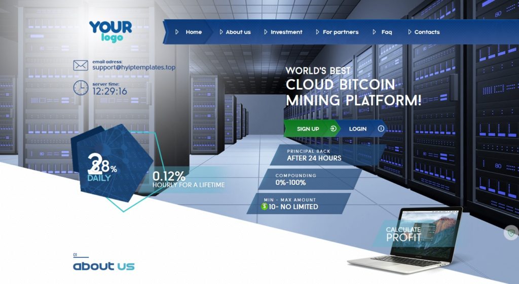 Premium Bitcoin Hyip Script With Mining Theme Latest | TheHyipShop